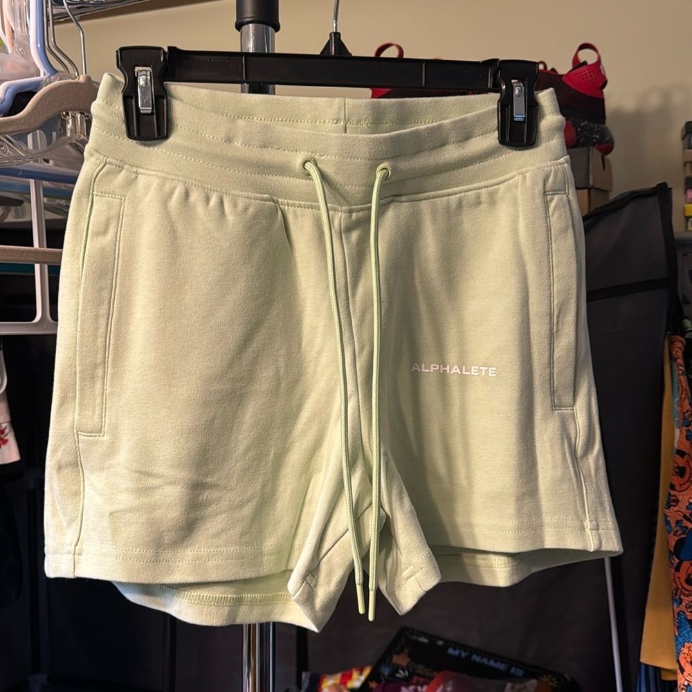 Pale Green Alphalete Shorts NWT Small